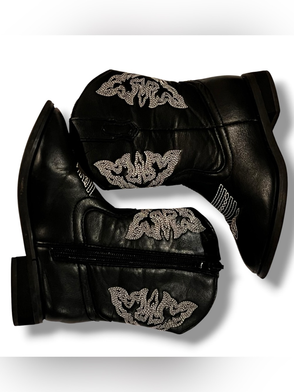 NORTY Boy's Girl's Unisex Western Cowboy Boot for Toddlers - Black Sz 8 D-8